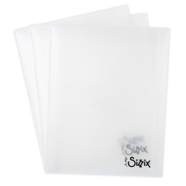 Sizzix Plastic Storage Envelopes 3/Pkg By Tim Holtz For Embossing Folders