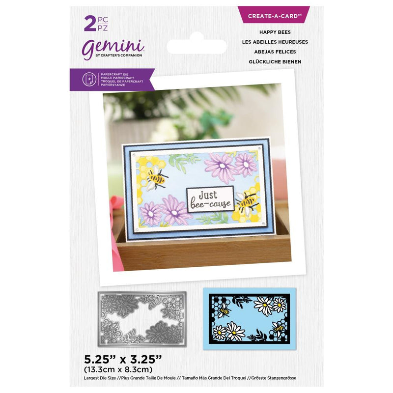 Crafter's Companion Gemini Create-A-Card Die - Happy Bees*