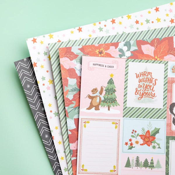 Crate Paper Single-Sided Paper Pad 12"x 12" 48 pack - Mittens & Mistletoe*