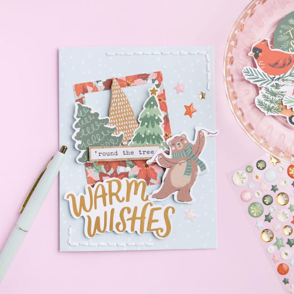 Crate Paper A2 Cards with Envelopes 40/Box - Mittens & Mistletoe*