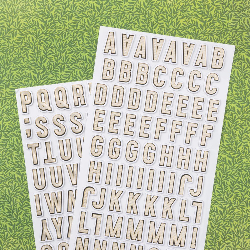 Vicki Boutin Evergreen & Holly Thickers Stickers 156 pack - Alpha with Gold Foil Accents*