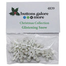 Buttons Galore Christmas Themed Buttons - Glistening Snow 12 pack*