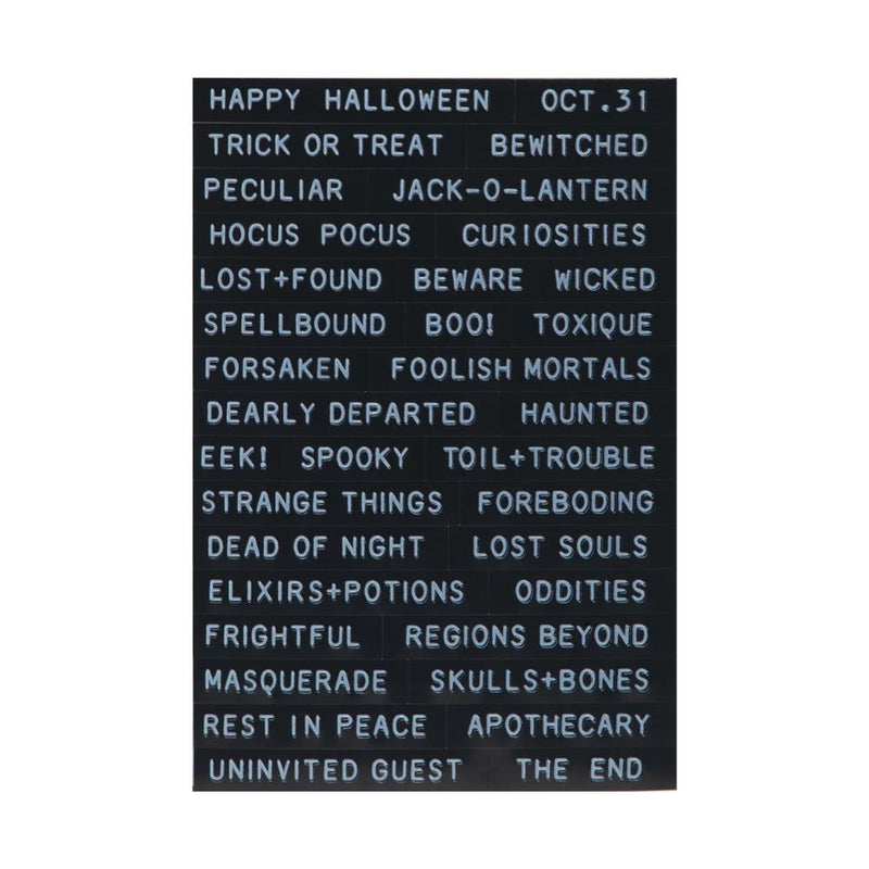 Tim Holtz Idea-Ology Sentiments Label Stickers 70 pack  - Halloween