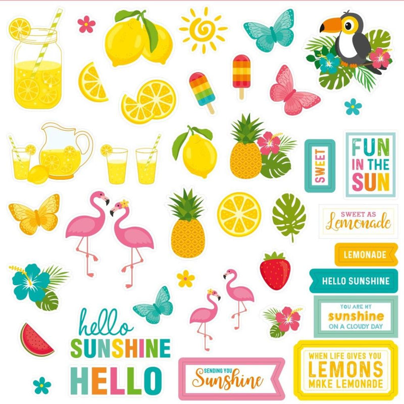 Little Birdie Ephemera 82 pack - Sunshine & Lemonade