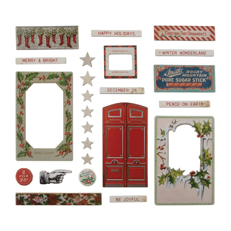 Tim Holtz Idea-Ology Chipboard Baseboards 24 pack - Christmas*