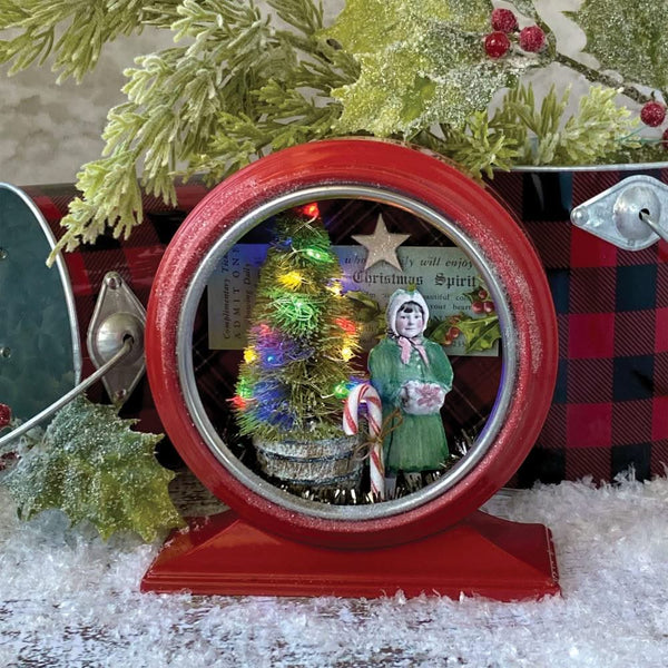 Tim Holtz Idea-Ology Curio Clock Glossy Red - Christmas*