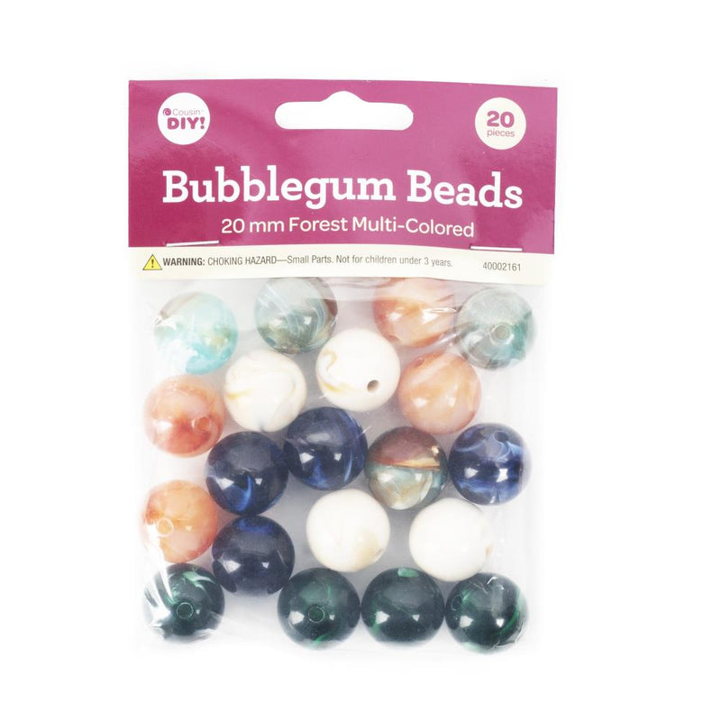 CousinDIY Bubblegum Bead 20mm, 20 pack - Forest*