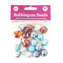 CousinDIY Bubblegum Bead 20mm, 20 pack - Turquoise Brown Speckled*
