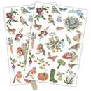 Craft Consortium rub-on transfers 2-pack Little Robin Redbreast*