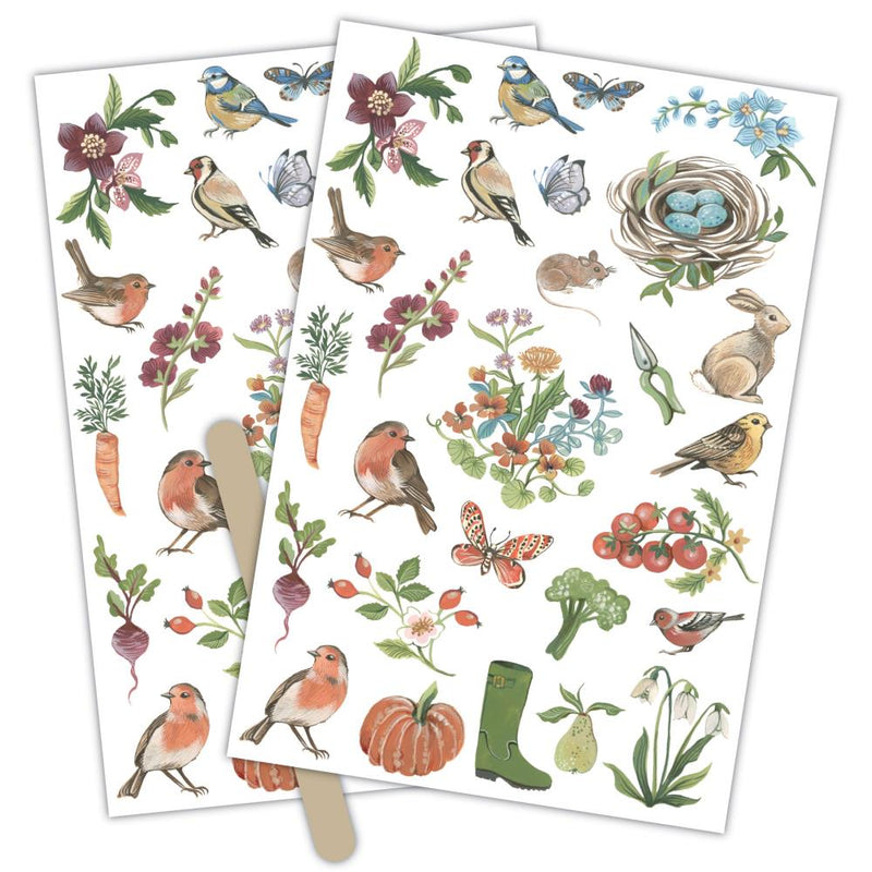 Craft Consortium rub-on transfers 2-pack Little Robin Redbreast*