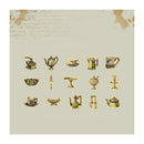 Poppy Crafts Fate Symphony Gold Foil Sticker collection - Vintage Tea*