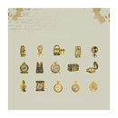 Poppy Crafts Fate Symphony Gold Foil Sticker collection - Vintage travel*