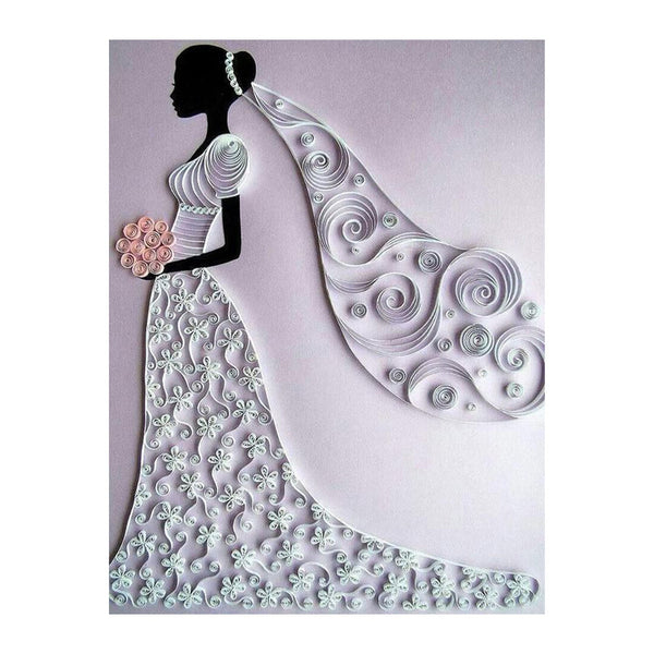 Poppy Crafts A4 Quilling Kit 9 - Beautiful Bride