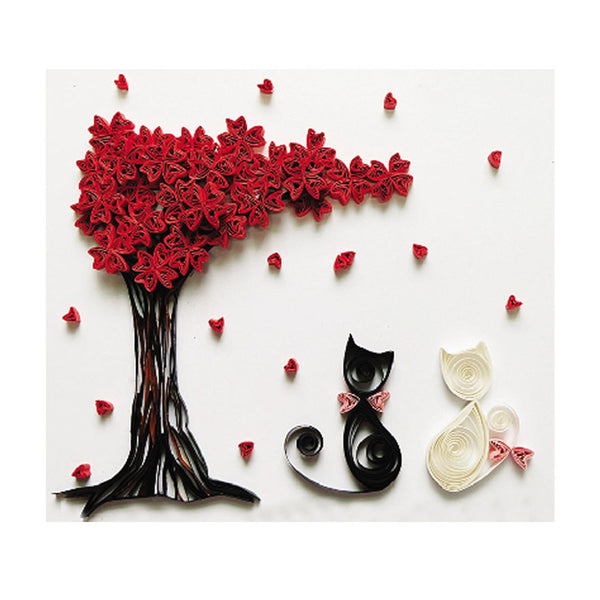 Poppy Crafts A4 Quilling Kit 10 - Cats in Love