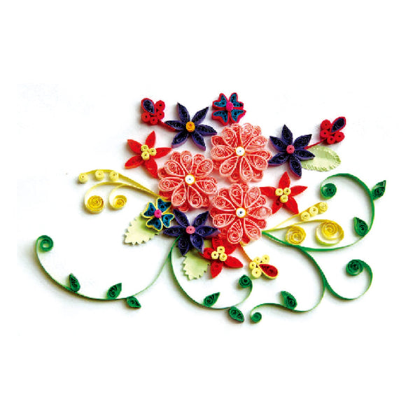 Poppy Crafts A4 Quilling Kit 14 - Bunch of Flowers