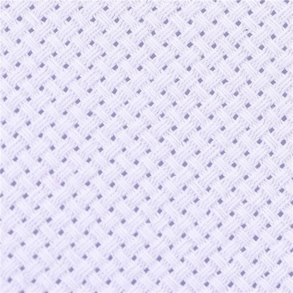 Poppy Crafts Aida Cloth 14 Count Cross-Stitch Fabric - White - 6 Pieces - 12 x 18inch