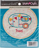 Dimensions Learn-A-Craft Embroidery Kit 4" Round Camper-Stitched In Thread.*