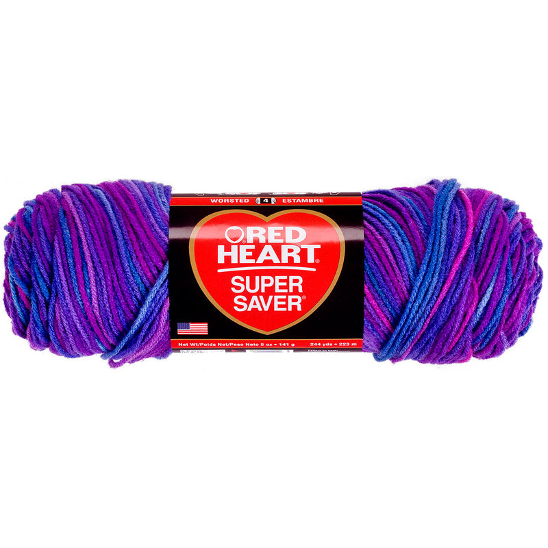 Red Heart Super Saver Yarn - Grape Fizz 141g*