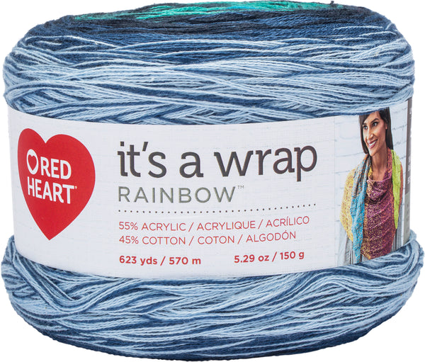 Red Heart It's A Wrap Rainbow Yarn - Nautical