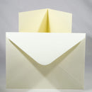 Beige envelope with a matching folded card on a gray background
