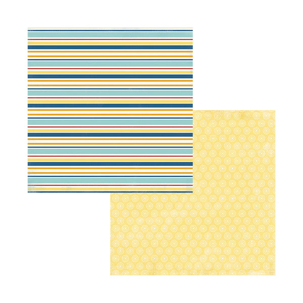 Carta Bella Beach Boardwalk 12x12 D/Sided Cardstock - Beachy Stripe*