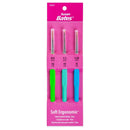 Susan Bates Steelite Soft Ergonomic Steel Crochet Hook Set Fine - Sizes 0.9mm,1.1mm and 1.25mm*