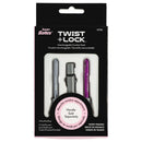 Susan Bates Twist + Lock Intchg Crochet Hook Component Set Sizes F5/3.75mm and G6/4mm*