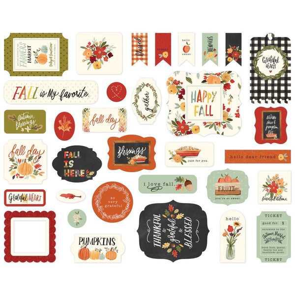 Carta Bella Cardstock Ephemera 33 pack - Icons, Hello Autumn*