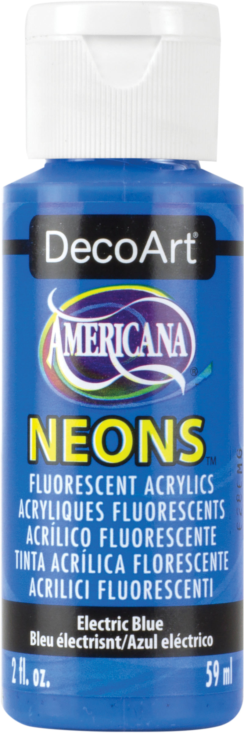 Americana Neons Fluorescent Acrylic Paint 2oz-Electric Blue