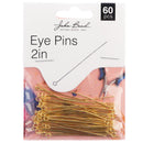 John Bead Eye Pins 2in 20ga (0.032) 60 pack  Gold*