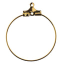 John Bead Earring Hoop Medium 25mm 12 pack  Gold