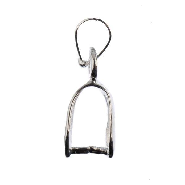 John Bead Dangle Pinch Bail 22mm 2 pack  Silver