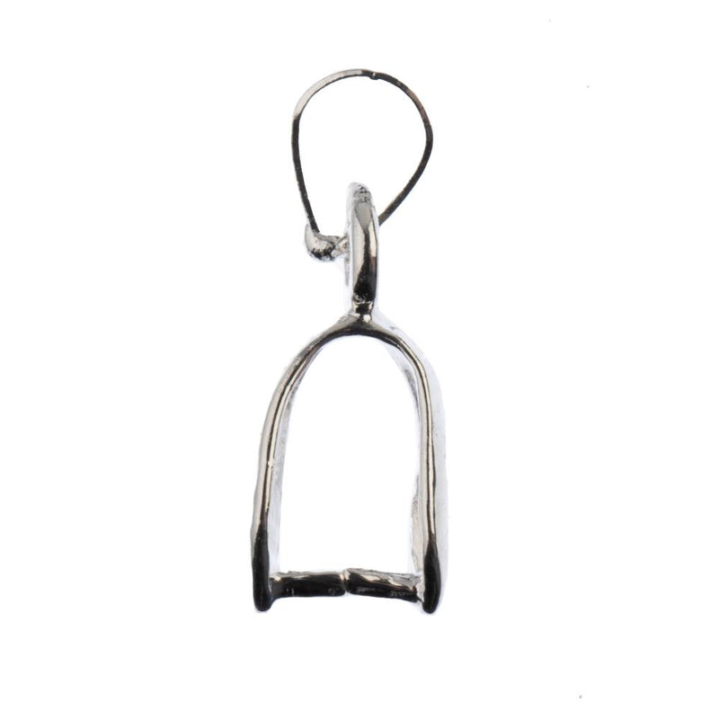 John Bead Dangle Pinch Bail 22mm 2 pack  Silver