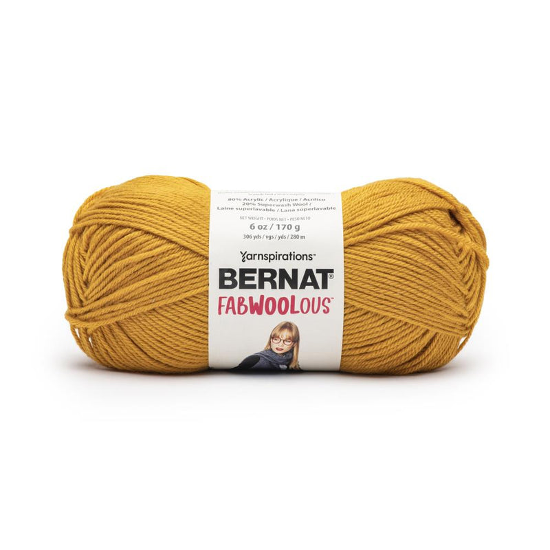 Bernat Fabwoolous Yarn - Bright Gold*