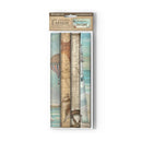 Stamperia Polyester Fabric 12"x 12" 4/Pkg - Sea Land