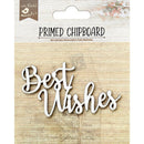 Little Birdie Laser Cut Primed Chipboard 1/Pkg - Best Wishes