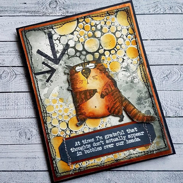 Tim Holtz Cling Stamps 7in x 8.5in - Snarky Cat*