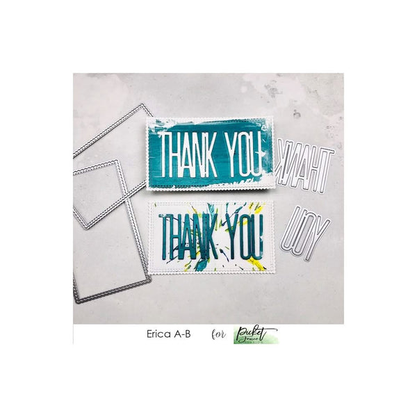 Picket Fence Studios Steel Dies - Mini Slim Line Stitched Rectangles*