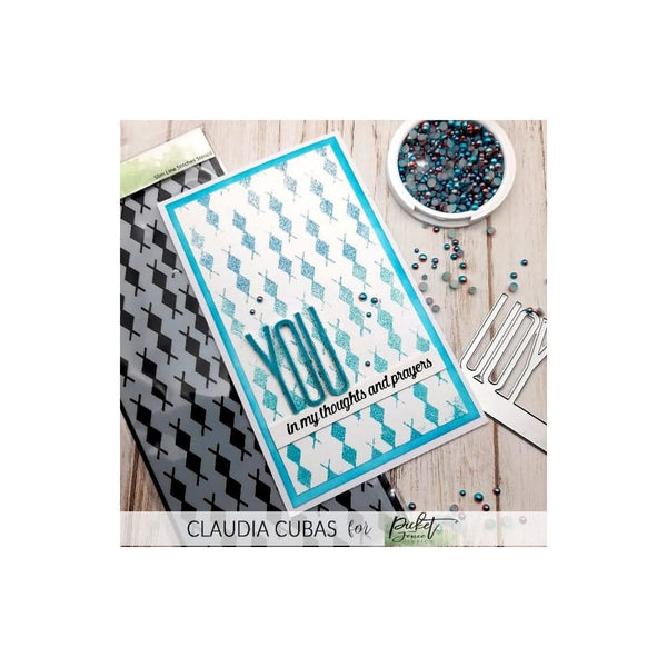Picket Fence Studios Stencil 4"X10" - Stitches - Slim Line*