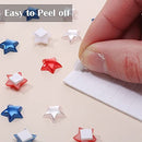 Star-shaped stickers being peeled off a sheet with text 'Easy to Peel off'.