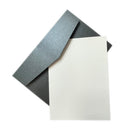Poppy Crafts Premium Pearlescent Cards & Envelopes A6 Black - 5 Pack