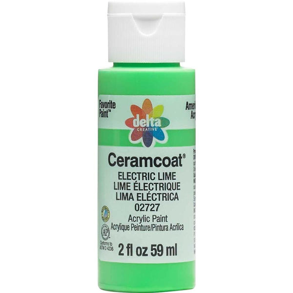 Delta Ceramcoat Acrylic Paint 2oz - Electric Lime