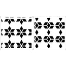 Maker Forte Stepped Cubes Add On Stencil By Hedgehog Hollow - Flurry Of Flowers*