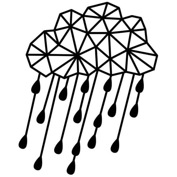 Maker Forte Stencils By Hedgehog Hollow 6"X6" - Geometric Rain Cloud*