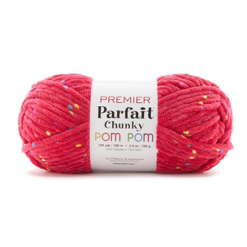 Premier Parfait Chunky Pom Pom Yarn - Party Pink