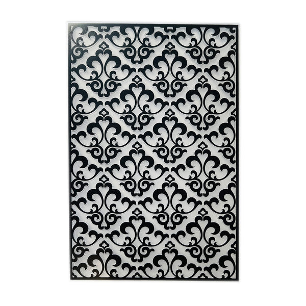 Poppy Crafts Embossing Folder #243 - 4"x 6" - Damask Rows