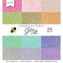 DCWV Mat Stack Glitzy - Cardstock stack 6"x 6", 24 sheets