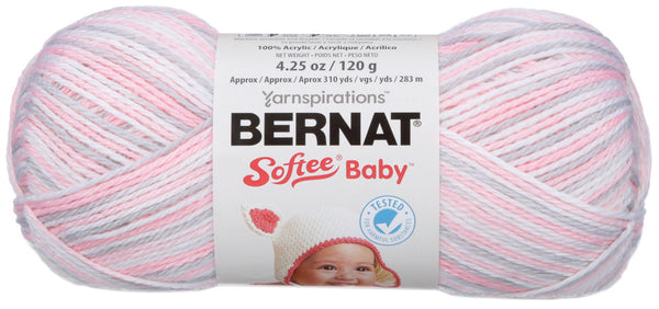 Bernat Softee Baby Yarn - Ombre - Pink Flannel 120g