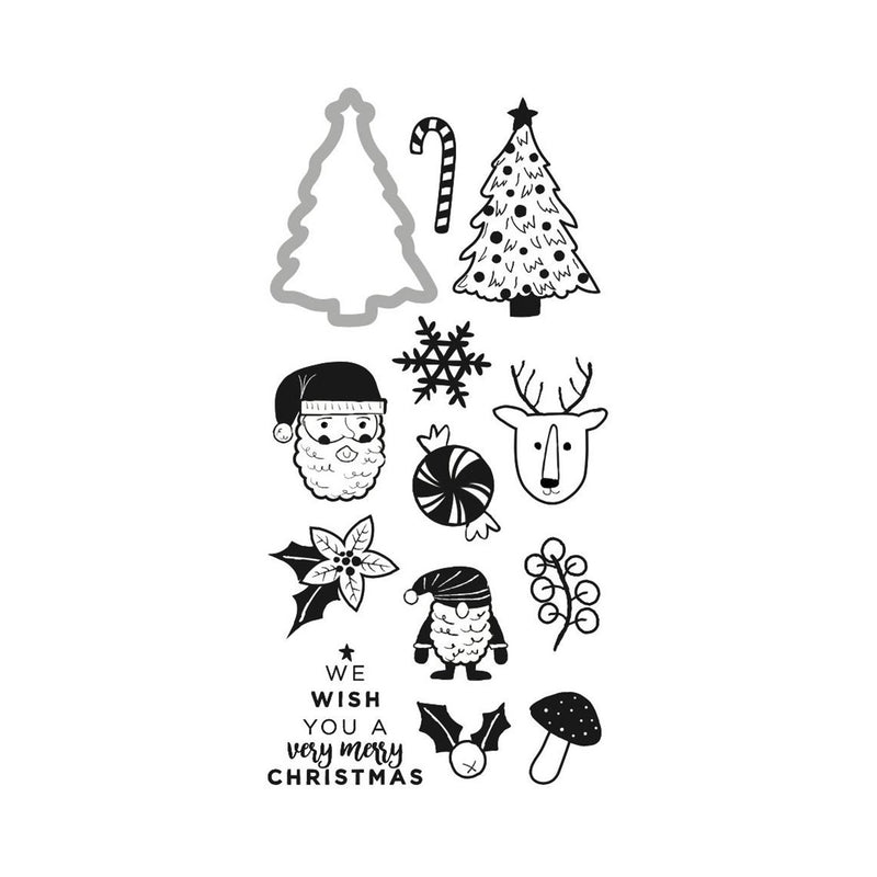 DCWV Stamp & Die Set - Holiday Cheer*