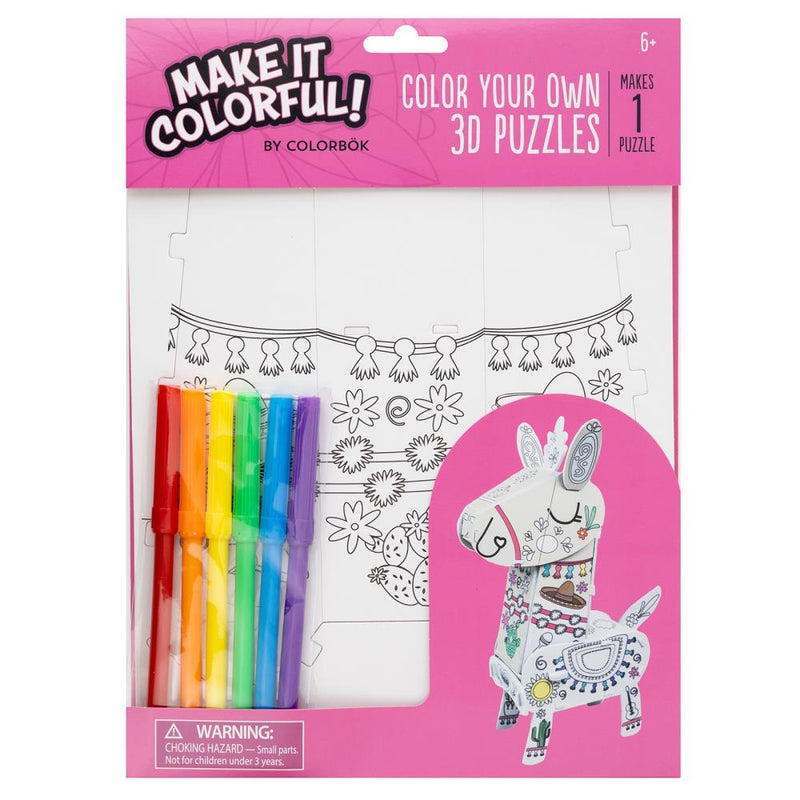 Colorbok Make It Colourful! Colour Your Own 3D Puzzle - Llama*